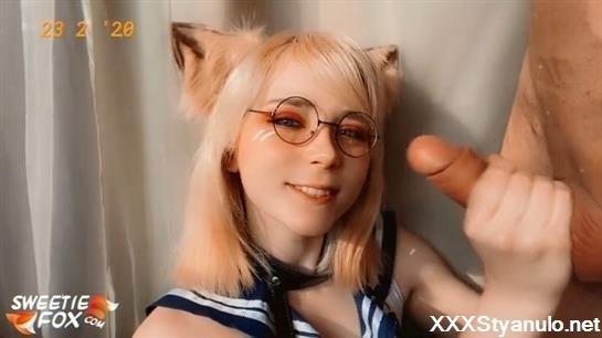 SweetieFox - Sweetie Fox Blowjob Dick Neighbor And Cum In Mouth [FullHD]