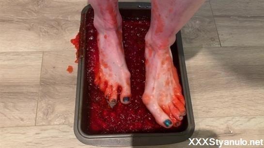 Bunionbaby - Redhead Squishes Toes In Jello With Juicy Foot Massage [FullHD]