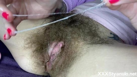CutieBlonde - Super Wet Orgasm And Grool Play Closeup Hairy Pussy Big Clit Rubbing Masturbation [FullHD]