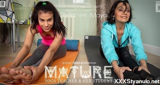 Malya 23, Stella 51 - Mature Yoga Teacher Has A Special Lesson For Her Lesbian Student [FullHD]
