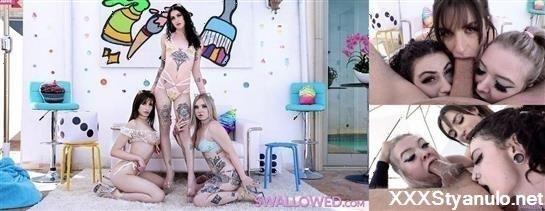 Lydia Black, Kaiia Eve, Mila Taylor - Insane Triple Bj With Mila, Lydia And Kaiia [HD]