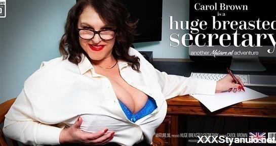 Carol Brown - Huge Breasted Secretary Carol Brown Is Horny At Work [FullHD]