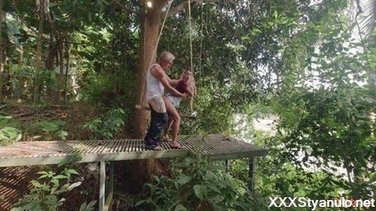 E599 - Cinnamon And Spice - Outdoor Anal On A Swing By The River [SD]