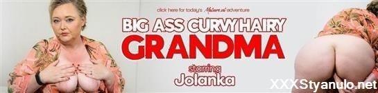 Jolanka - When Hairy And Curvy Grandma Jolanka Shows Off Her Big Ass She Gets Horny For Toys [FullHD]