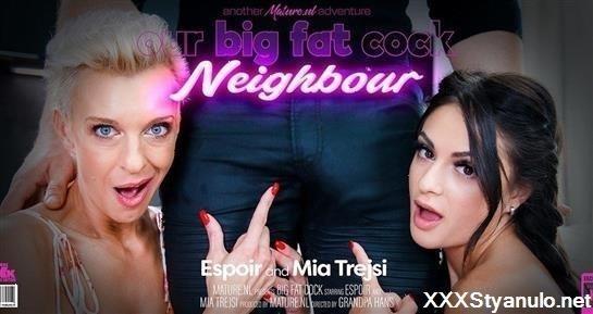 Espoir, Mia Trejsi - Milf Espoir And Stepdaughter Mia Trejsi Seduce The Neighbour Into A Threesome [FullHD]