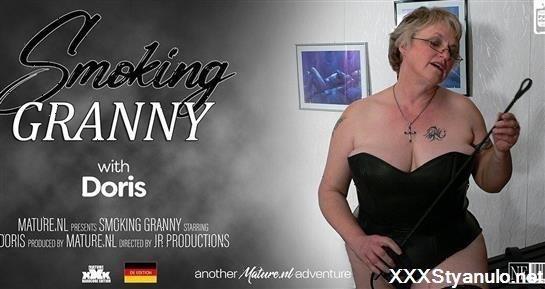 Doris - Horny Granny Doris Is Smoking A Sigaret While Shes Rubbing Her Pussy [SD]