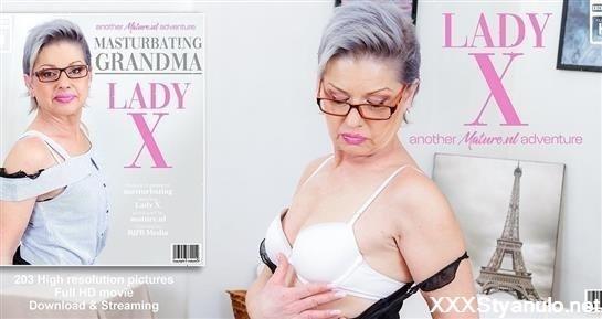 Lady X - Small Breasted Granny Lady X Loves To Play With Her Wet Shaved Pussy When Shes Alone [FullHD]