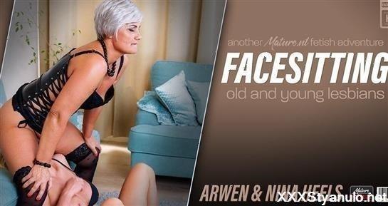 Arwen - Old And Young Facesitting Lesbians Milf Arwen And Young Nina Heels Love Their Naughty Fetish [FullHD]