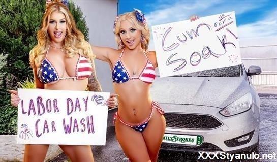 Lolly Dames, Venus Rivers - Car Wash Duo Shake Tits And Score Big [SD]