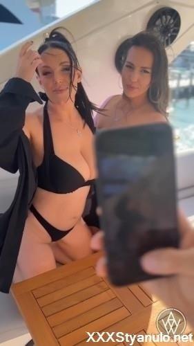 Angela White, Kelsi Monroe - Threesome In Miami With Mrlucky [SD]