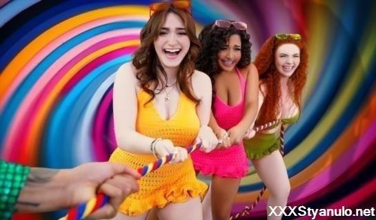 Brina Scarlet, Fun Sized Megan, Lil Bet Saunders - Bffs Day Sex Games [SD]