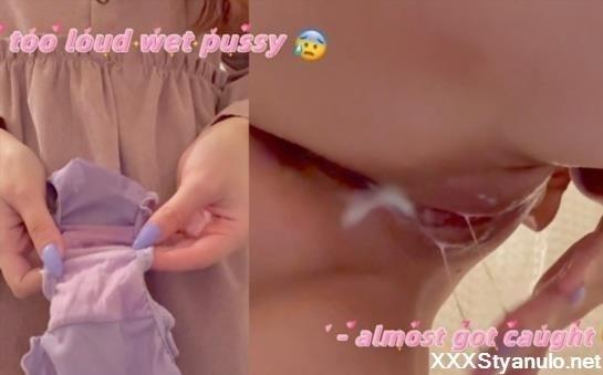 KawaiiSister - Secret Video Almost Caught In Parents Bathroom! P.S This Pussy Never Stops Dripping [FullHD]