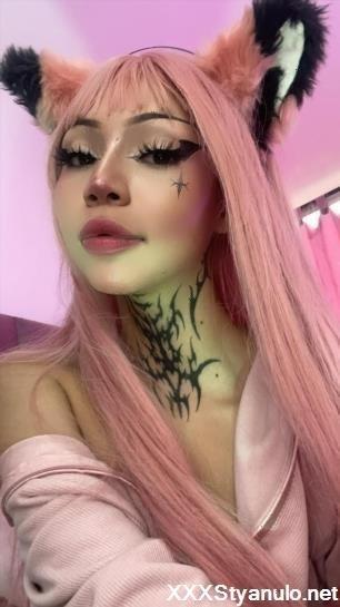 Cherrykitty7 - Returns In Her Hatsune Miku Outfit For A Deepthroat - Blowjob [FullHD]