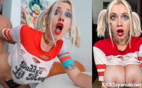 BunnyBlondyX - Big Tits Harley Quinn Deepthroat, Fucks Roughly Until A Big Cum On Her Face - Pov Cosplay [FullHD]
