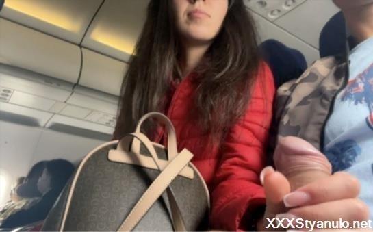 DisDiger - Risky Public Jerking Off On A Plane Full Of People - Public Dick Flashing [FullHD]