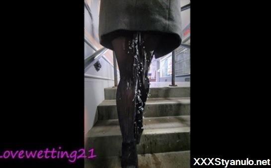 Lovewetting21 - Naughty Girl Pisses In Her Pantyhose In Public, Then Gets Fucked [SD]