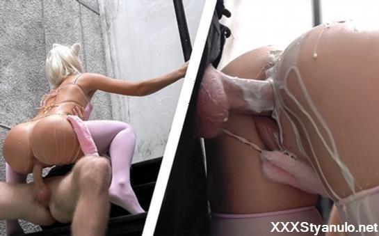 HelloElly - Perfect Catgirl Loves Milk Play And Pink Pussy Stretching With Fat Dick [FullHD]