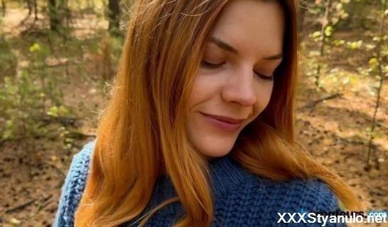 Olli, Ivan - Ginger Babe Swallows Cock In The Woods [FullHD]