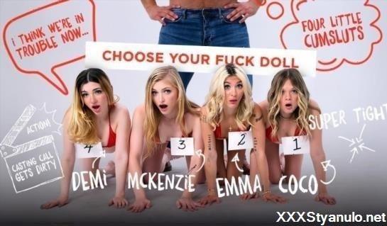 Mckenzie Mae, Emma Rosie, Demi Hawks, Coco Lovelock - Polar Opposites Four Petite Blondes Vs Huge Director [FullHD]