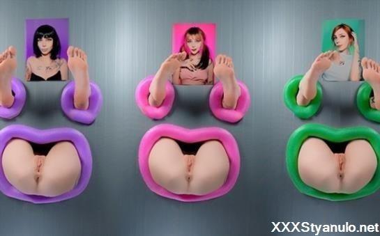 Pinkloving - Gloryhole Fucking Three Assholes Through A Wall, Fucking Three Girls - Pinkloving [FullHD]