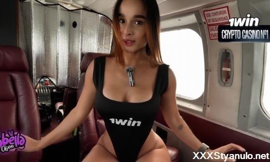 Abella Olsen - Colombian Model Fucks Her Assistant On A Private Jet While The Pilot Sees! [FullHD]