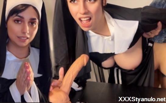 Jenny Pink - Sex On The Table With Blasphemous Busty Nun Cum On Pussy [FullHD]