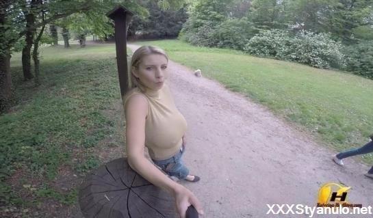 Katerina Hartlova - Walking Milking Talking And Joking Naked In Public Park [FullHD]