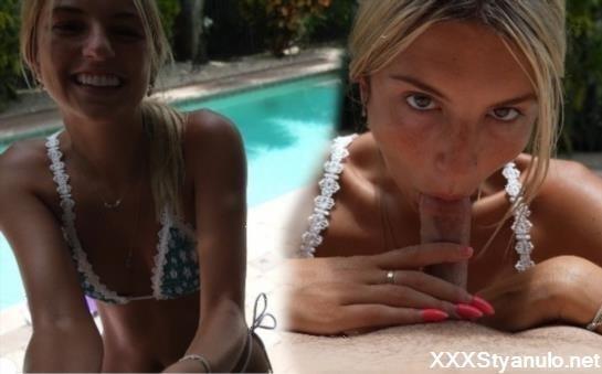 Ambie Bambii - My Perverted Step Bro Nutted On Me In The Pool.... [FullHD]