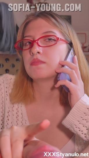 YourSofia - Russian Redhead Stepsis Sucks Cock On Phone With Bf! [SD]